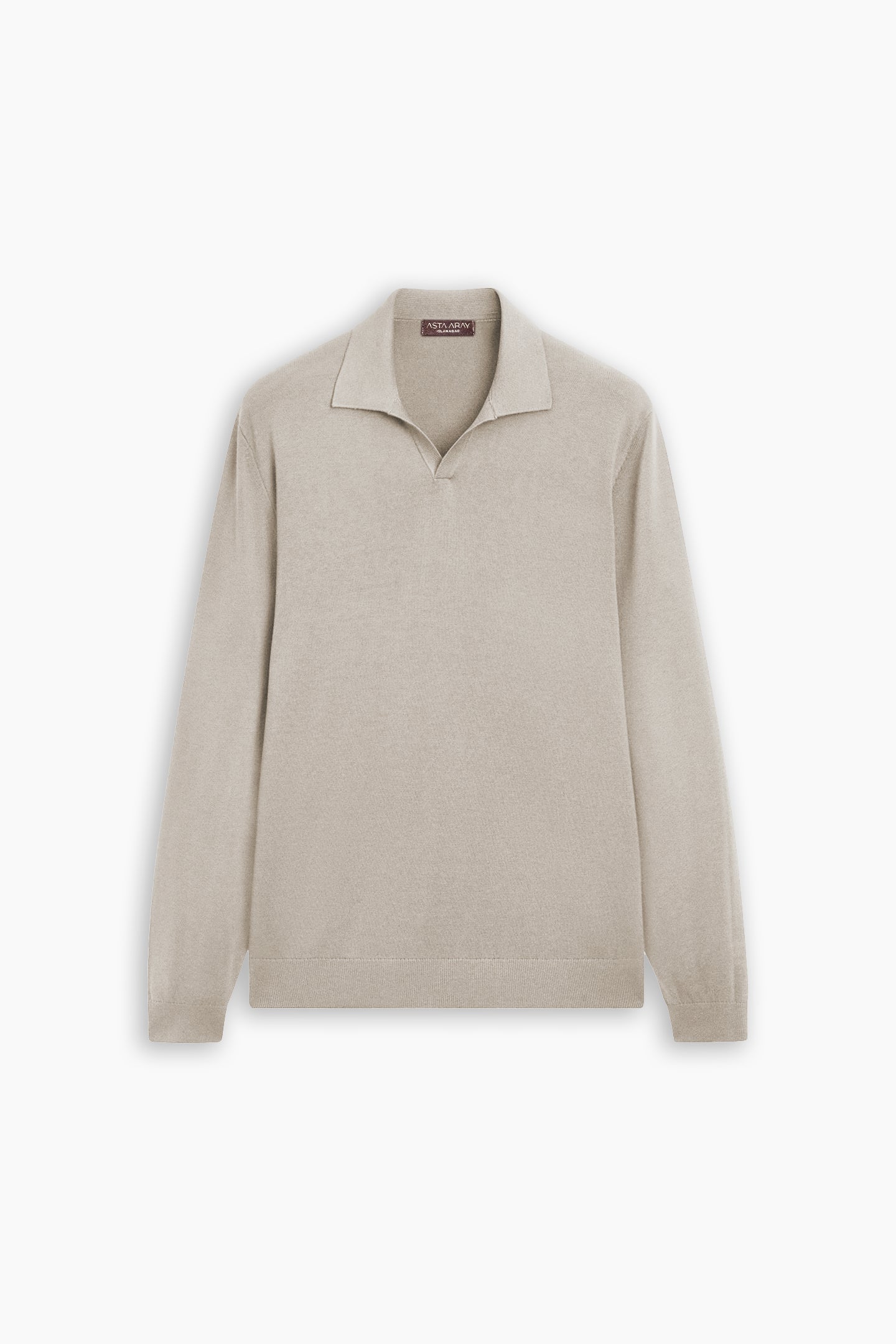 Beige Grey Polo Shirt