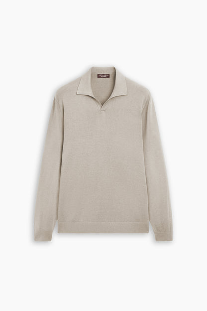 Beige Grey Polo Shirt