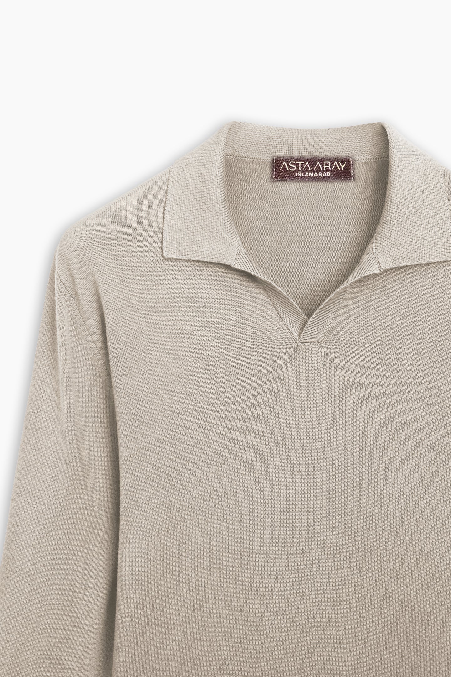 Beige Grey Polo Shirt