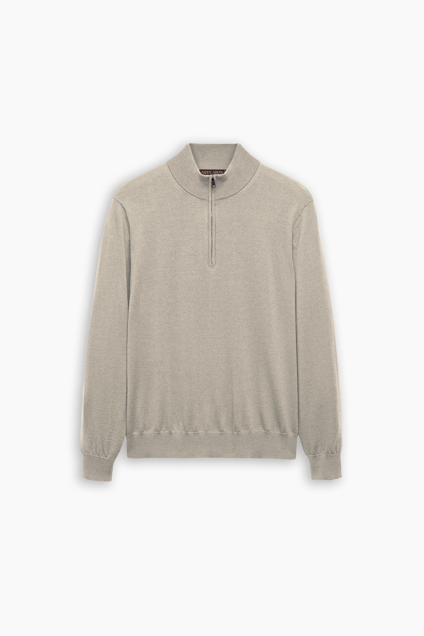 Beige Quarter Zip Shirt