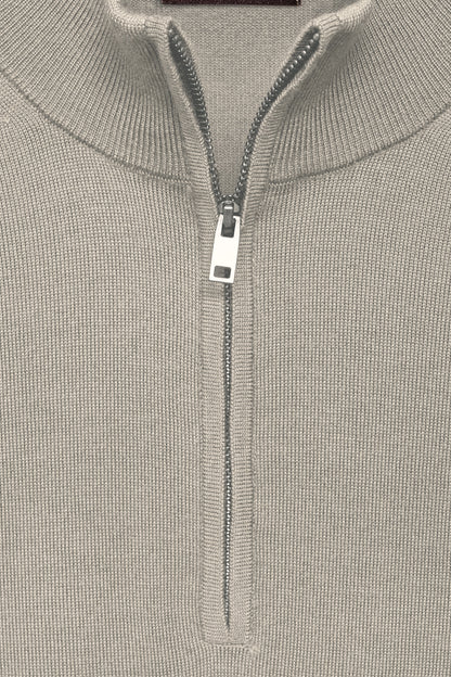 Beige Quarter Zip Shirt