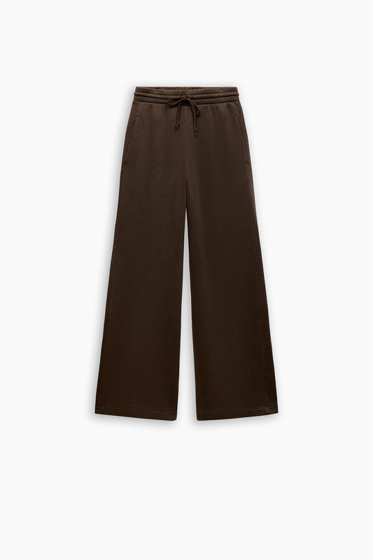 FLEECE WIDE-LEG TROUSERS