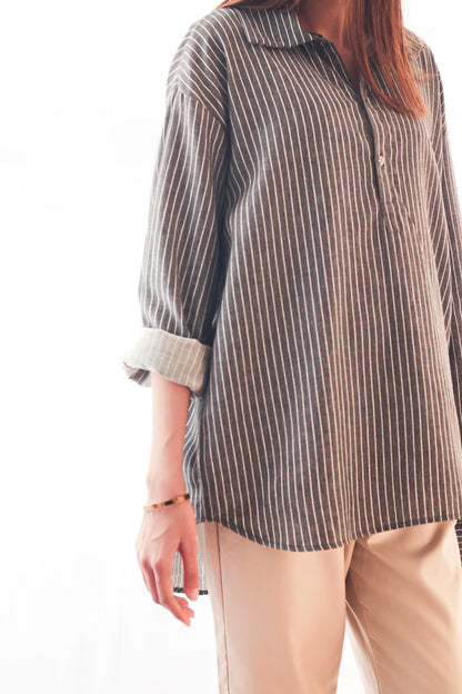 Loose Fit Striped Shirt