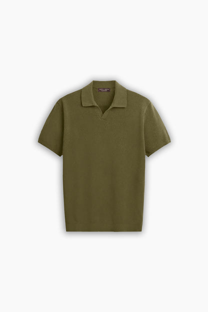 Olivegreen Textured Polo Shirt