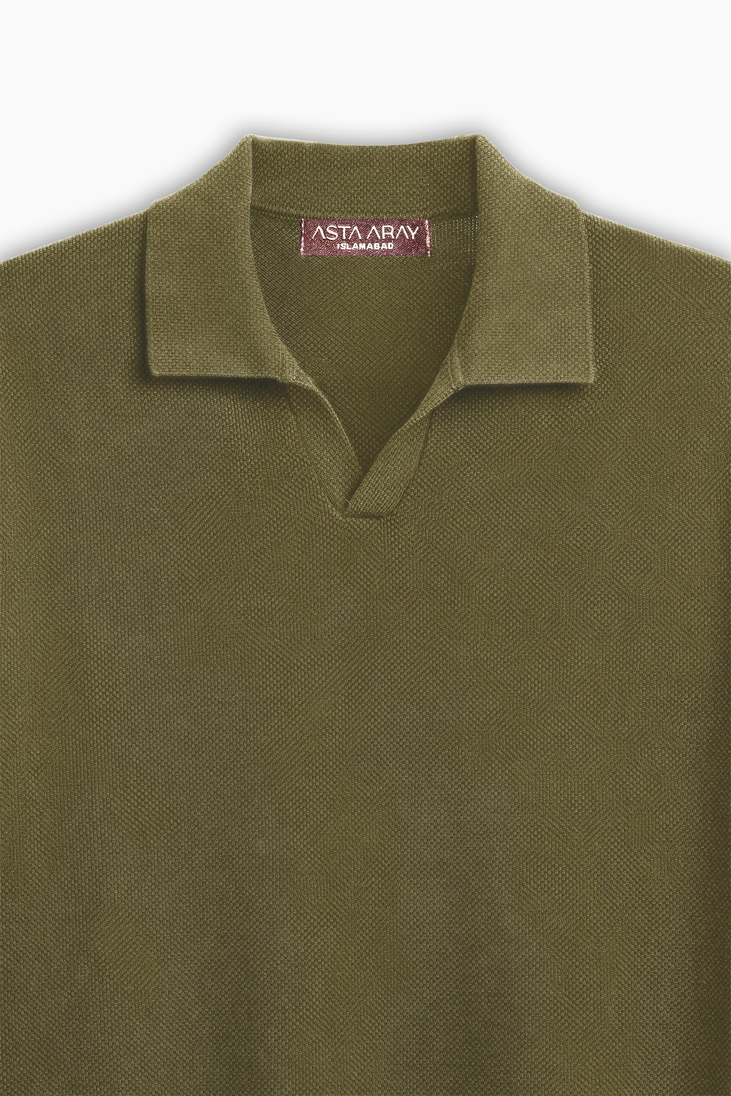 Olivegreen Textured Polo Shirt