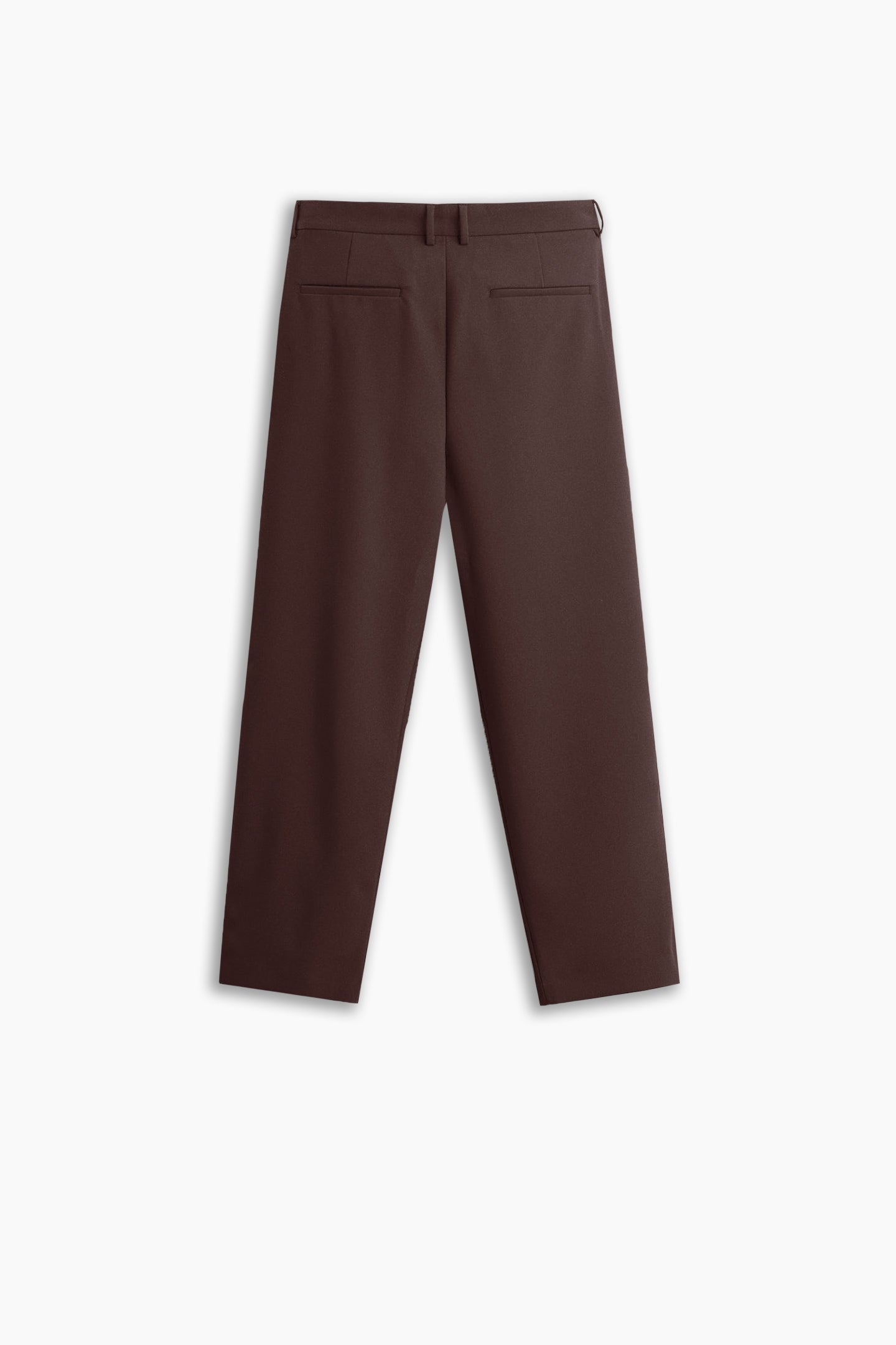 Brown Straight Fit Trousers