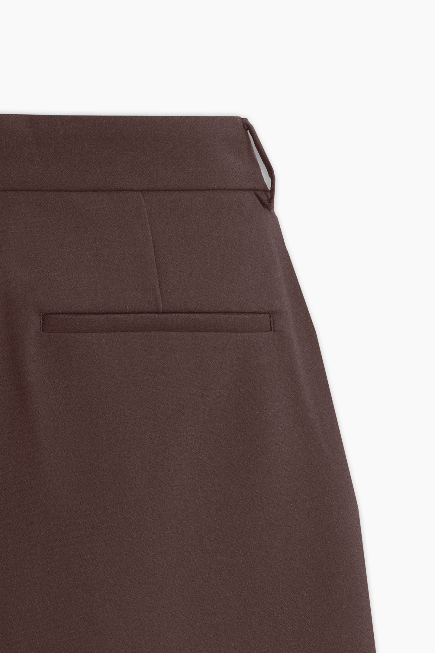 Brown Straight Fit Trousers