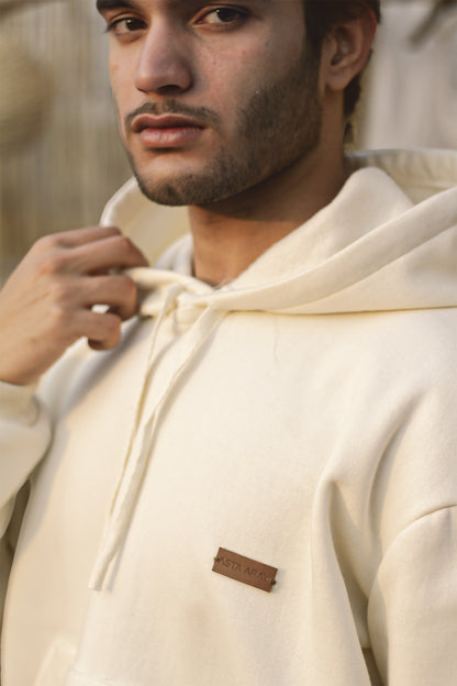 Beige Hooded Sweatshirt