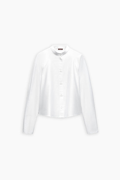 MANDARIN COLLAR FITTED SHIRT